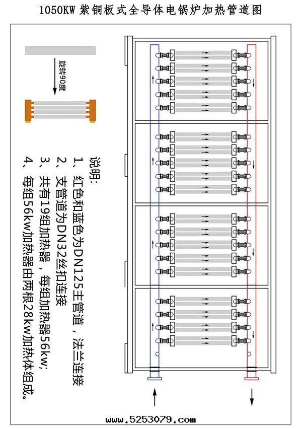 1050kw紫铜(tóng)闆式電(diàn)鍋(guō)炉